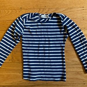 Mabo sailor t shirt. Blue striped. Organic cotton.